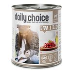daily choice - 12 x 800 g - Nassfutter für Hunde - getreidefrei - Mit Wild - 70% Frischfleisch- und Innereienanteil Optimale Verträglichkeit