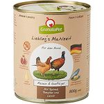 GranataPet Liebling's Mahlzeit Fasan & Geflügel, Nassfutter für Hunde, Hundefutter ohne Getreide & ohne Zuckerzusätze, Alleinfuttermittel, 6 x 800 g