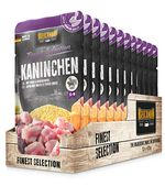 Belcando Frischebeutel [12x125g Kaninchen mit Hirse & Süßkartoffel] | Nassfutter für Hunde | Feuchtfutter Alleinfutter im Einzelportionsbeutel