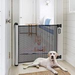 Meinkind Türschutzgitter Treppenschutzgitter Roll, Hundeschutzgitter, Baby Absperrgitter ausziehbar & einrollbar, 88cm x 122cm