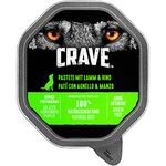 CRAVE Premium Pastete mit Lamm & Rind für Hunde – Getreidefreies Adult Nassfutter mit hohem Proteingehalt – Schalen 14x 150 g