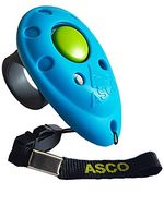 ASCO Premium Clicker, Finger Clicker für Clickertraining, Hunde Katzen Pferde Profi Clicker, Hundetraining Klicker blau AC04F