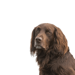 German Longhair Pointer, breed description of a German Longhair brown